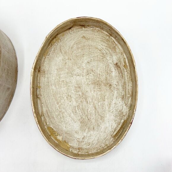 Kurt Adler Santa Claus Papier Mache Box Storage Decorative Oval Vintage 3D *READ - Picture 6 of 13